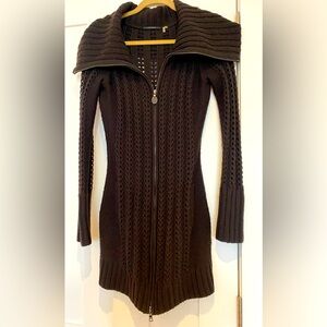 Women’s Elie Tahari wool 3/4 length zip up cardigan sweater - size S